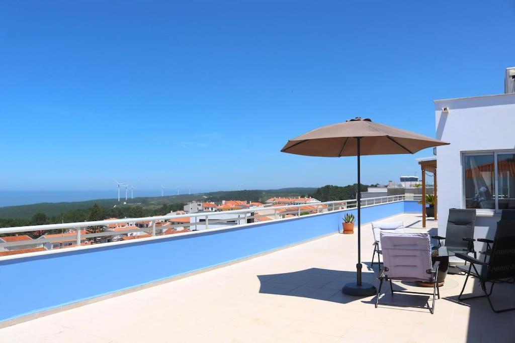 Willa Sitio Penthouse - Big Terrace With Sea View & Bbq Nazaré Zewnętrze zdjęcie