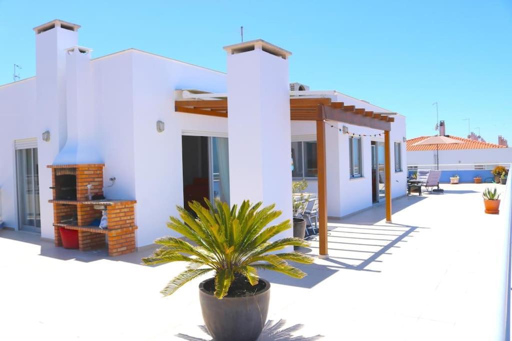 Willa Sitio Penthouse - Big Terrace With Sea View & Bbq Nazaré Zewnętrze zdjęcie